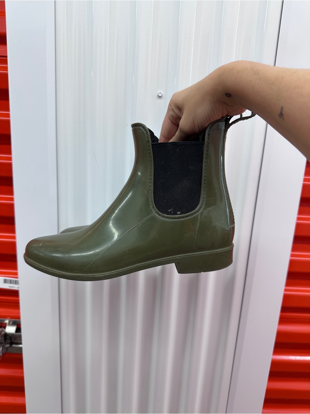 J. Crew Olive Green Chelsea Rain Boot